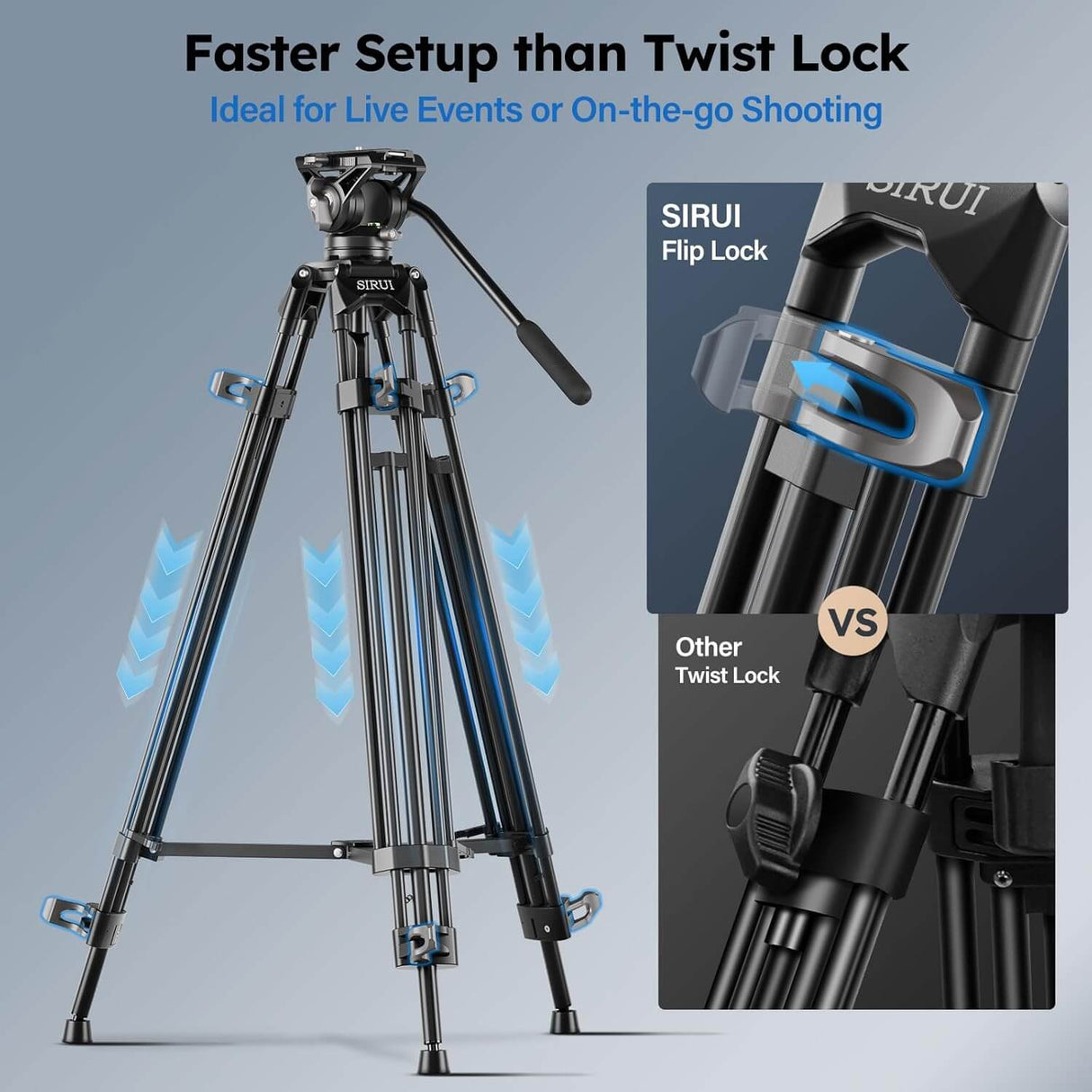 SIRUI Heavy Duty Video Tripod for Camera AVT-11 5