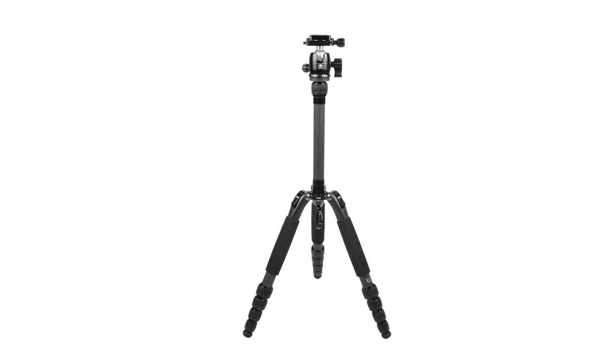 Sirui T-0S Series Travel Tripod with B-00 Ball Head (Black, Carbon Fiber) T-025SK+B-00K 1