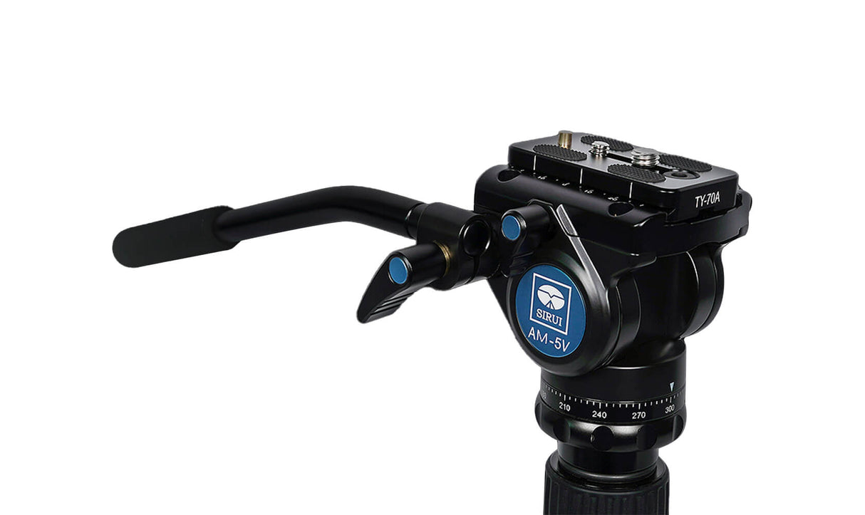 SIRUI Lightweight AM-124 Carbon Fiber Tripod with AM-5V Fluid Head