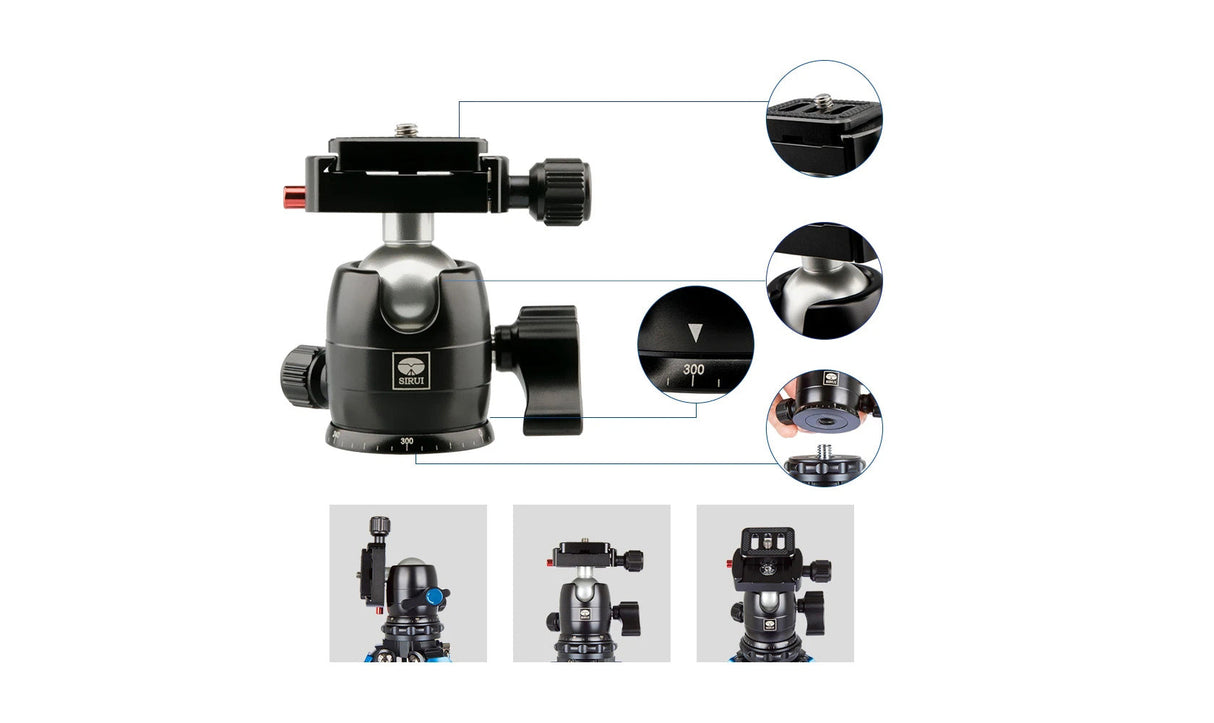 SIRUI AM-225 Carbon Fiber Small Tripod with B-00K Ball Head