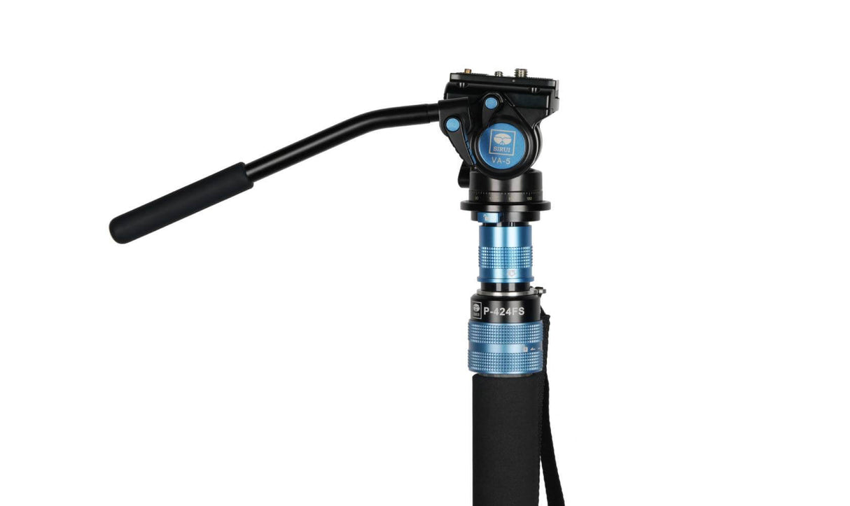 P-424FL/FS 4 Sections Carbon Fiber Monopod+ VA-5 Fluid Head