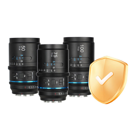Sirui Care For Astra Series 1.33x Full Frame Auto Focus Anamorphic Cine Lens with accident protection coverage.