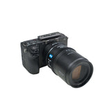SIRUI Astra Series 1.33x Full Frame Auto Focus Anamorphic Cine Lens mounted on a Sony camera