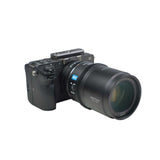 SIRUI Astra Series 1.33x Full Frame Auto Focus Anamorphic Cine Lens mounted on a camera showing quality and design.