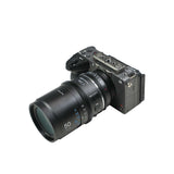 SIRUI Astra Series 1.33x Full Frame Auto Focus Anamorphic Cine Lens mounted on a camera body.