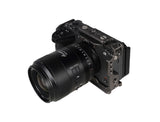 SIRUI AURORA Series 35mm F1.4 Full-frame Autofocus Lens attached to a mirrorless camera.
