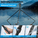 SIRUI AM-124 Carbon Fiber Tripod with AM-5VX Fluid Head 5