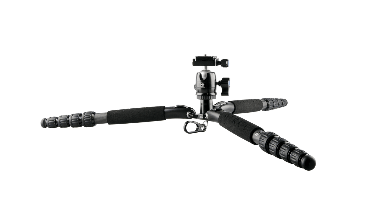 Sirui T-0S Series Travel Tripod with B-00 Ball Head (Black, Carbon Fiber) T-025SK+B-00K 2
