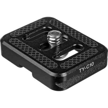 Sirui TY-C10 Quick Release Plate shown from the top, featuring a durable forged aluminum alloy construction.