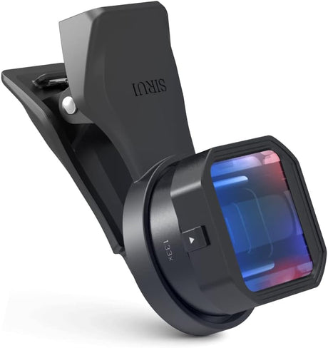 SIRUI VD-01 Anamorphic Lens 1.33x for Smartphones, Cinema Lens displayed at an angle