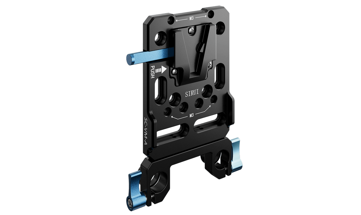 Sirui V Mount Battery Plate with Dual 15mm Rod Clamps SC-VM-A