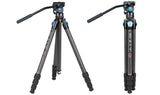 SIRUI Lightweight AM-124 Carbon Fiber Tripod with AM-5V Fluid Head
