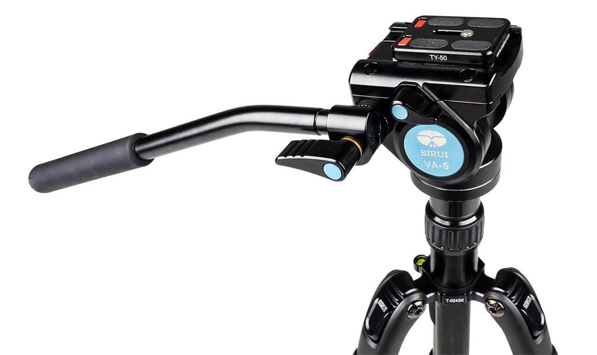 SIRUI T-024SK Carbon Fiber Tripod with VA-5 Compact Fluid Video Head (Only US)