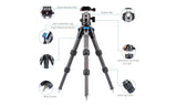 SIRUI AM-223 Carbon Fiber Mini Travel Tripod with B-00K Ball Head