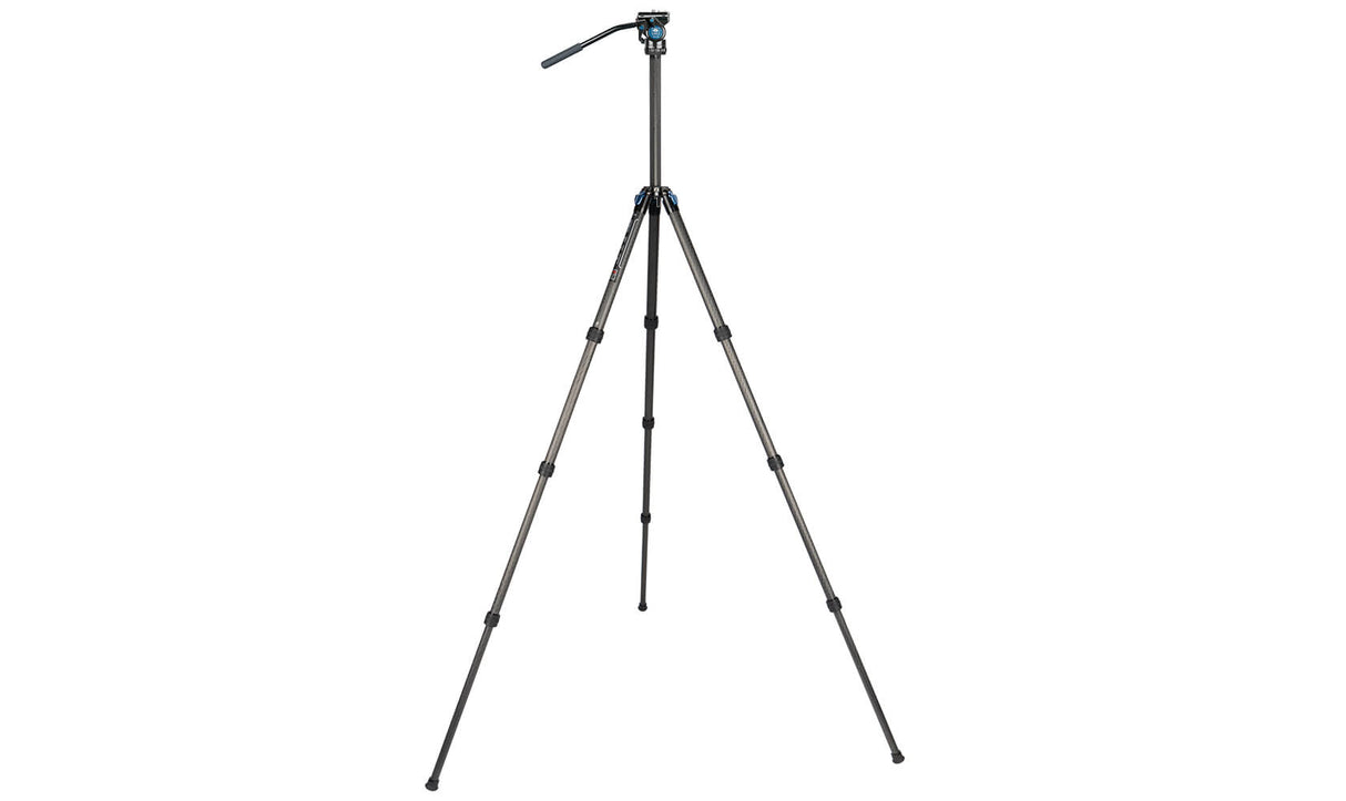 SIRUI Lightweight AM-124 Carbon Fiber Tripod with AM-5V Fluid Head