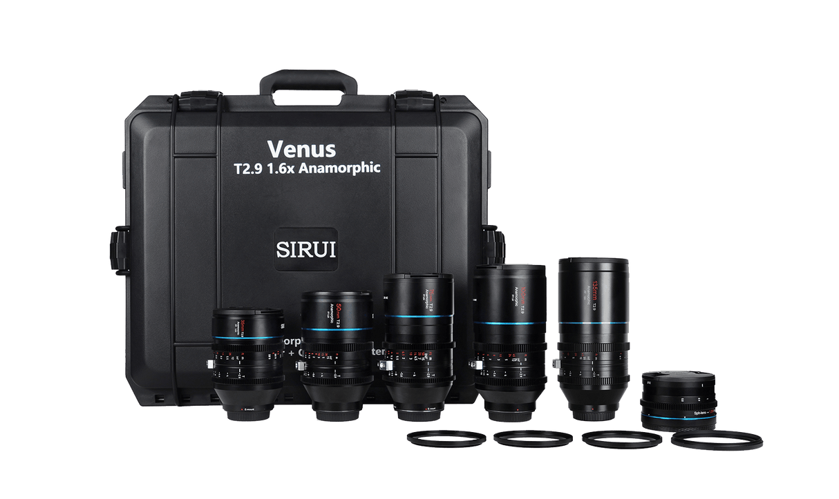 SIRUI Venus 35mm /100mm 1.6x Full-Frame Anamorphic Lenses